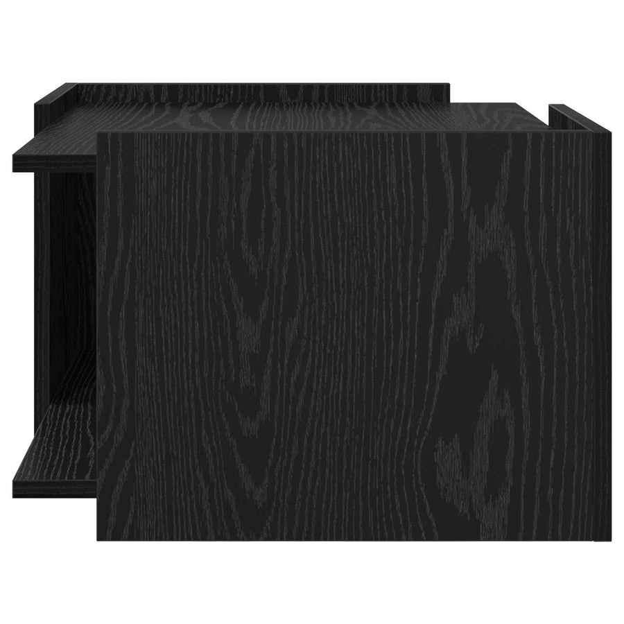 Salontafel Zwart eiken 50,5 x 50 x 33 cm Bewerkt hout
