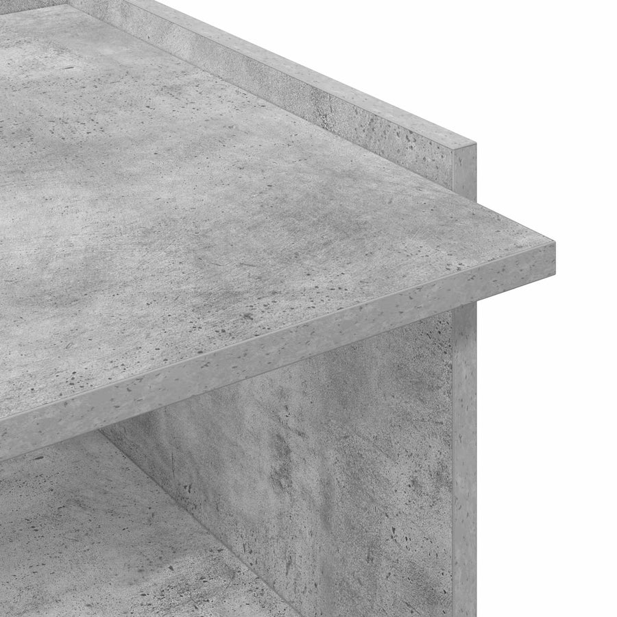 Salontafel Betongrijs 50,5 x 50 x 33 cm Bewerkt hout