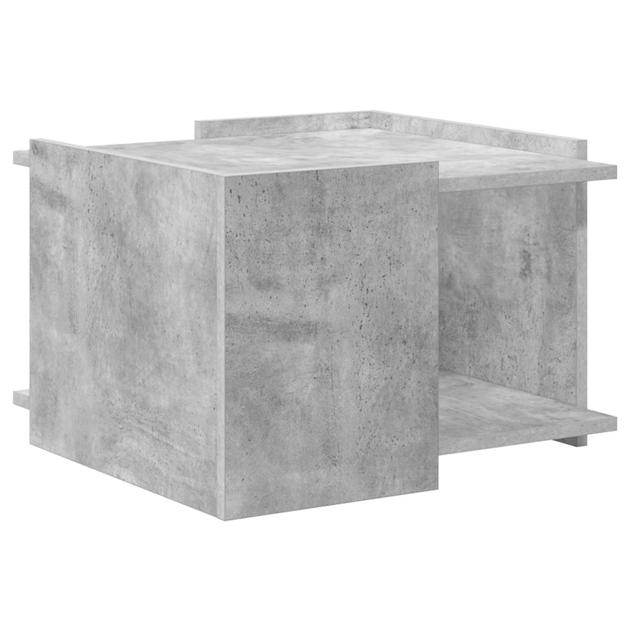 Salontafel Betongrijs 50,5 x 50 x 33 cm Bewerkt hout