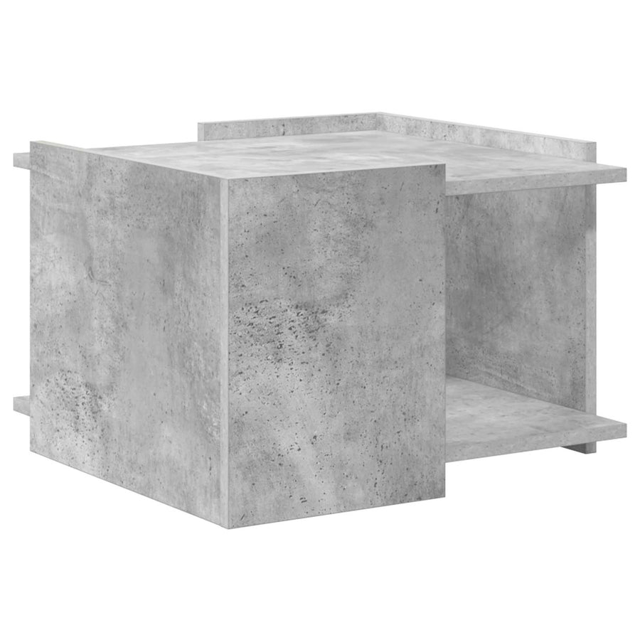 Salontafel Betongrijs 50,5 x 50 x 33 cm Bewerkt hout