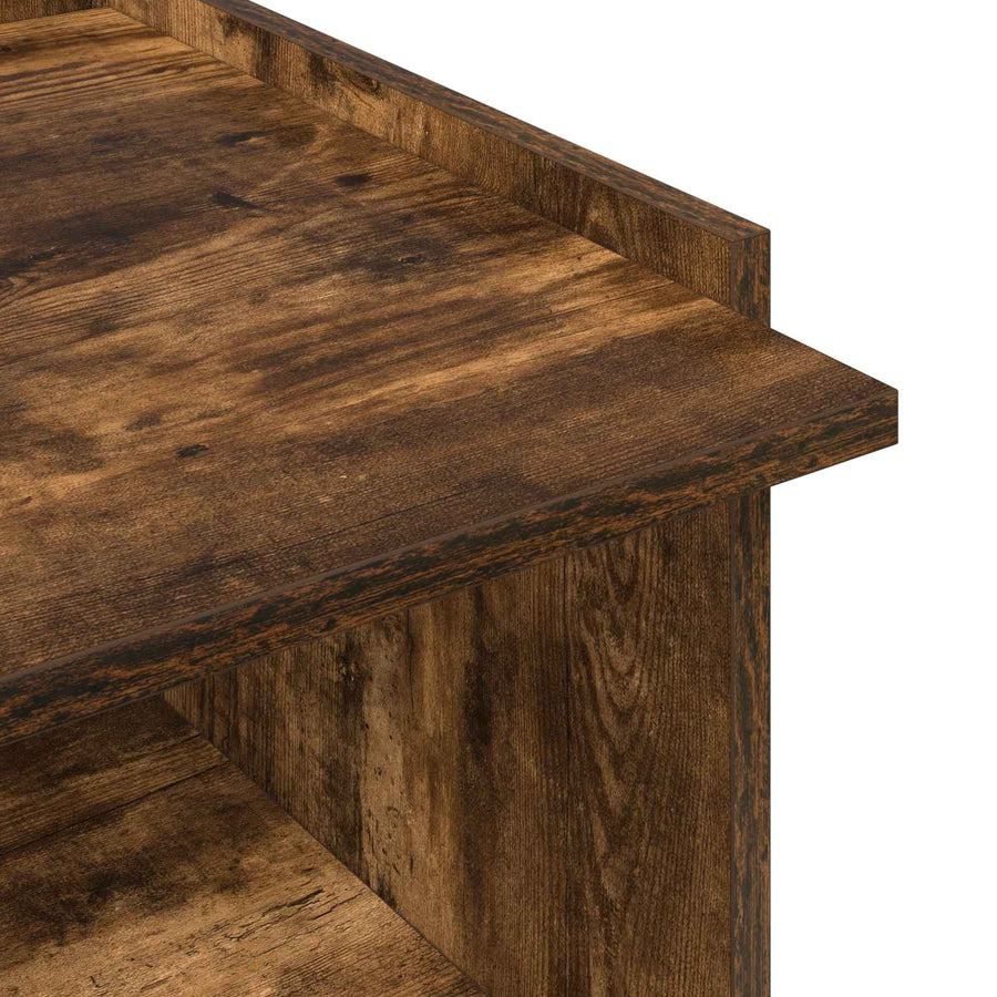 Salontafel Gerookt eiken 50,5 x 50 x 33 cm Bewerkt hout