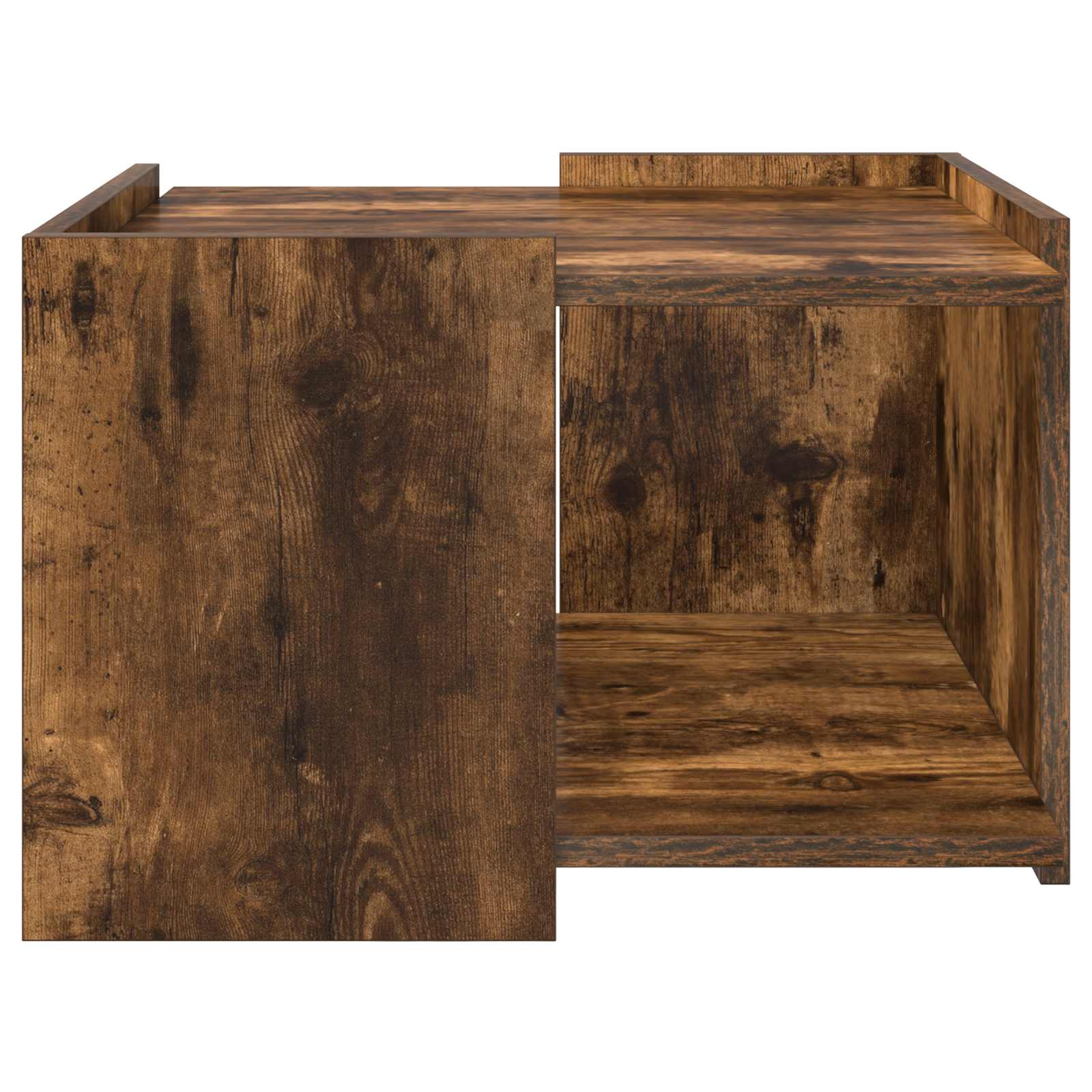 Salontafel Gerookt eiken 50,5 x 50 x 33 cm Bewerkt hout