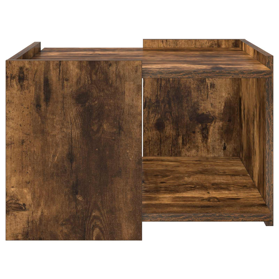 Salontafel Gerookt eiken 50,5 x 50 x 33 cm Bewerkt hout