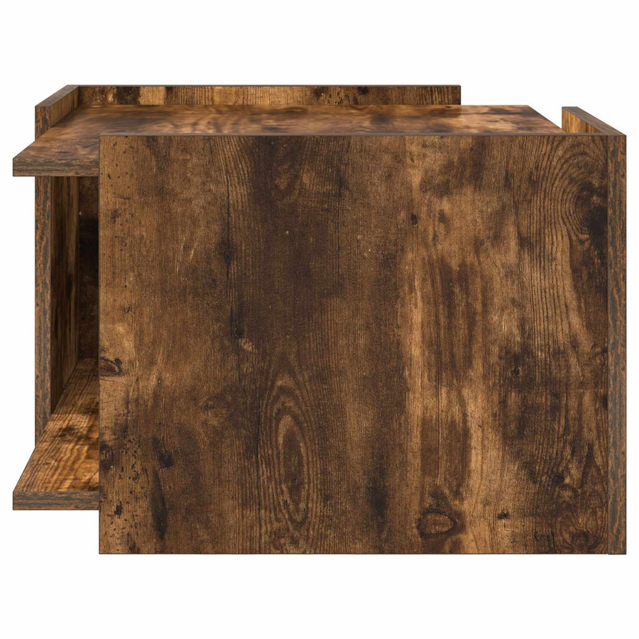 Salontafel Gerookt eiken 50,5 x 50 x 33 cm Bewerkt hout