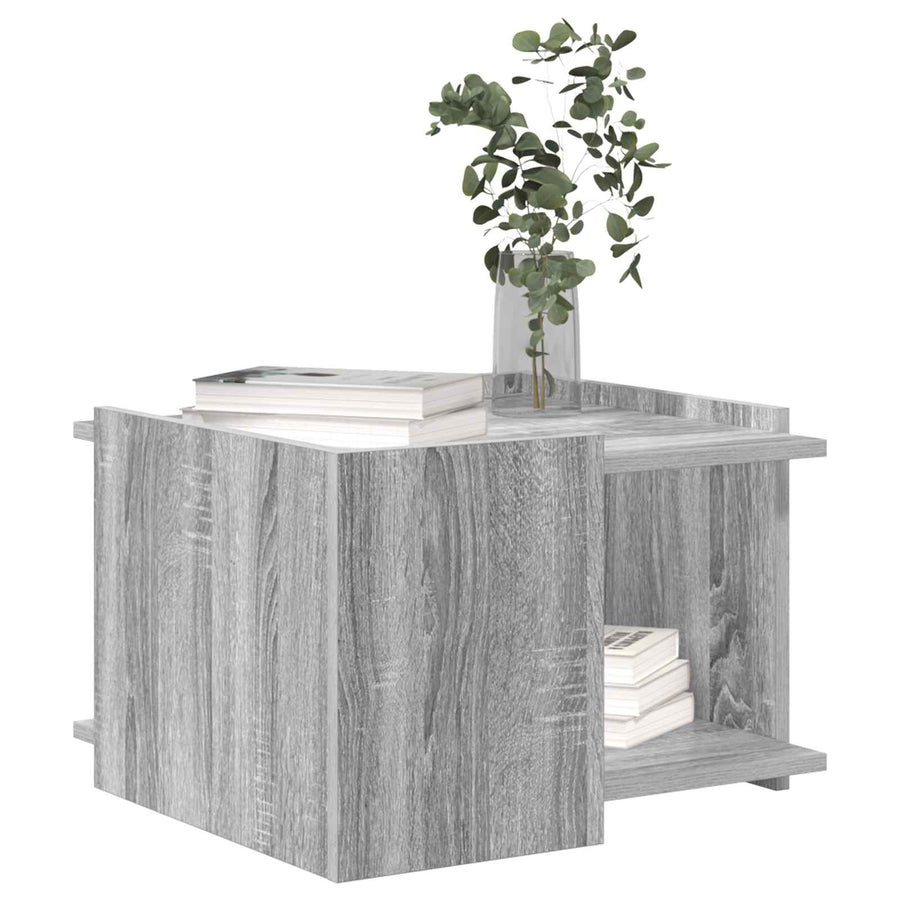 Salontafel Grijs sonoma 50,5 x 50 x 33 cm Bewerkt hout