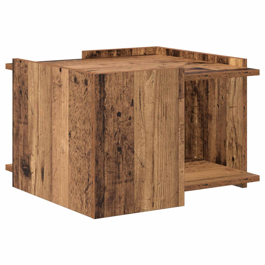 Salontafel Oud hout 50,5 x 50 x 33 cm Bewerkt hout