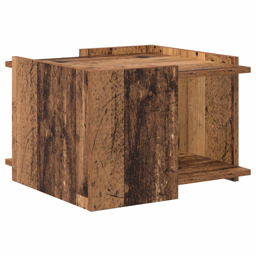 Salontafel Oud hout 50,5 x 50 x 33 cm Bewerkt hout