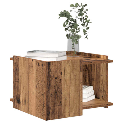 Salontafel Oud hout 50,5 x 50 x 33 cm Bewerkt hout
