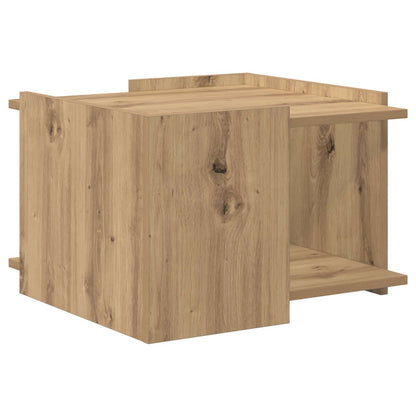 Salontafel Artisanaal eiken 50,5 x 50 x 33 cm Bewerkt hout