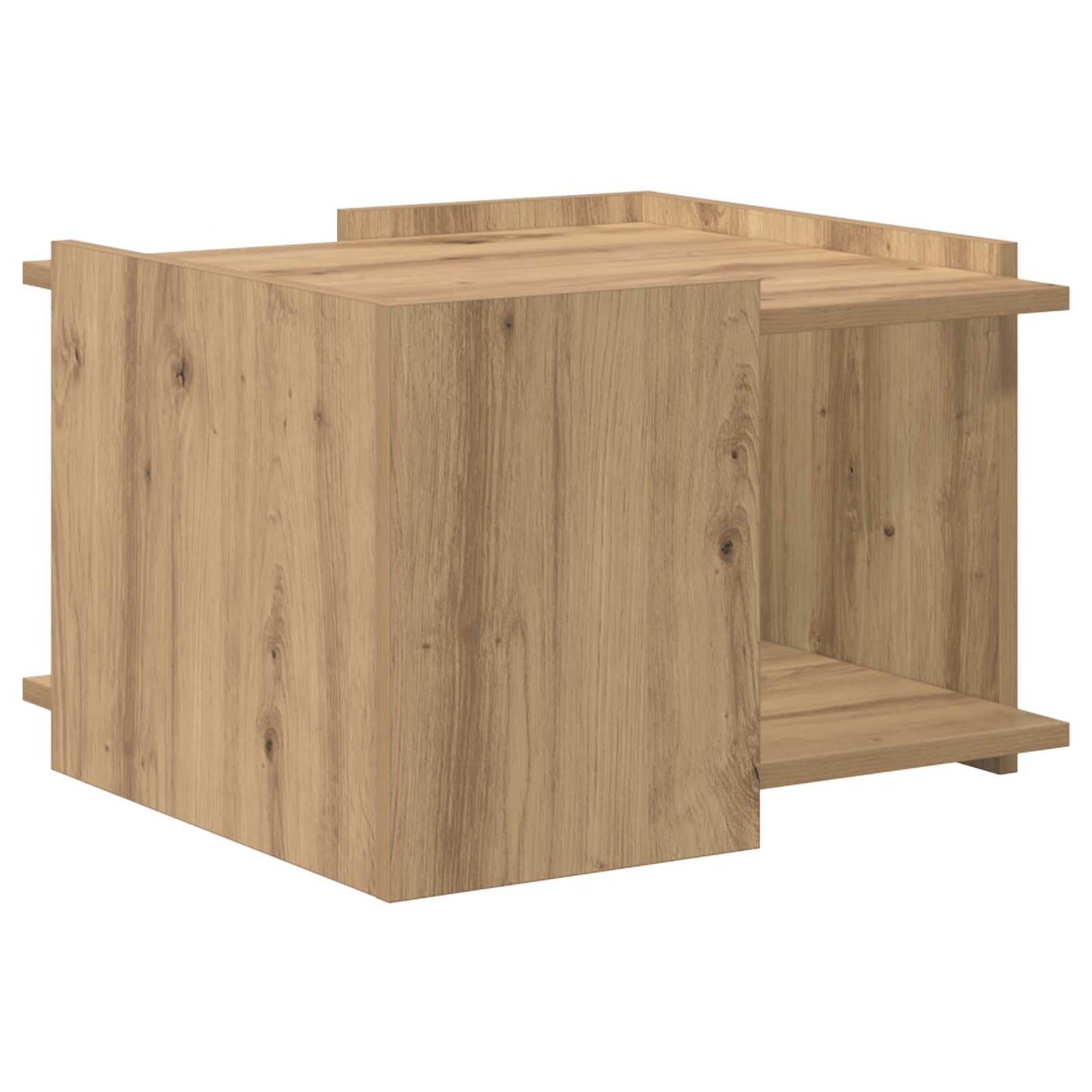 Salontafel Artisanaal eiken 50,5 x 50 x 33 cm Bewerkt hout