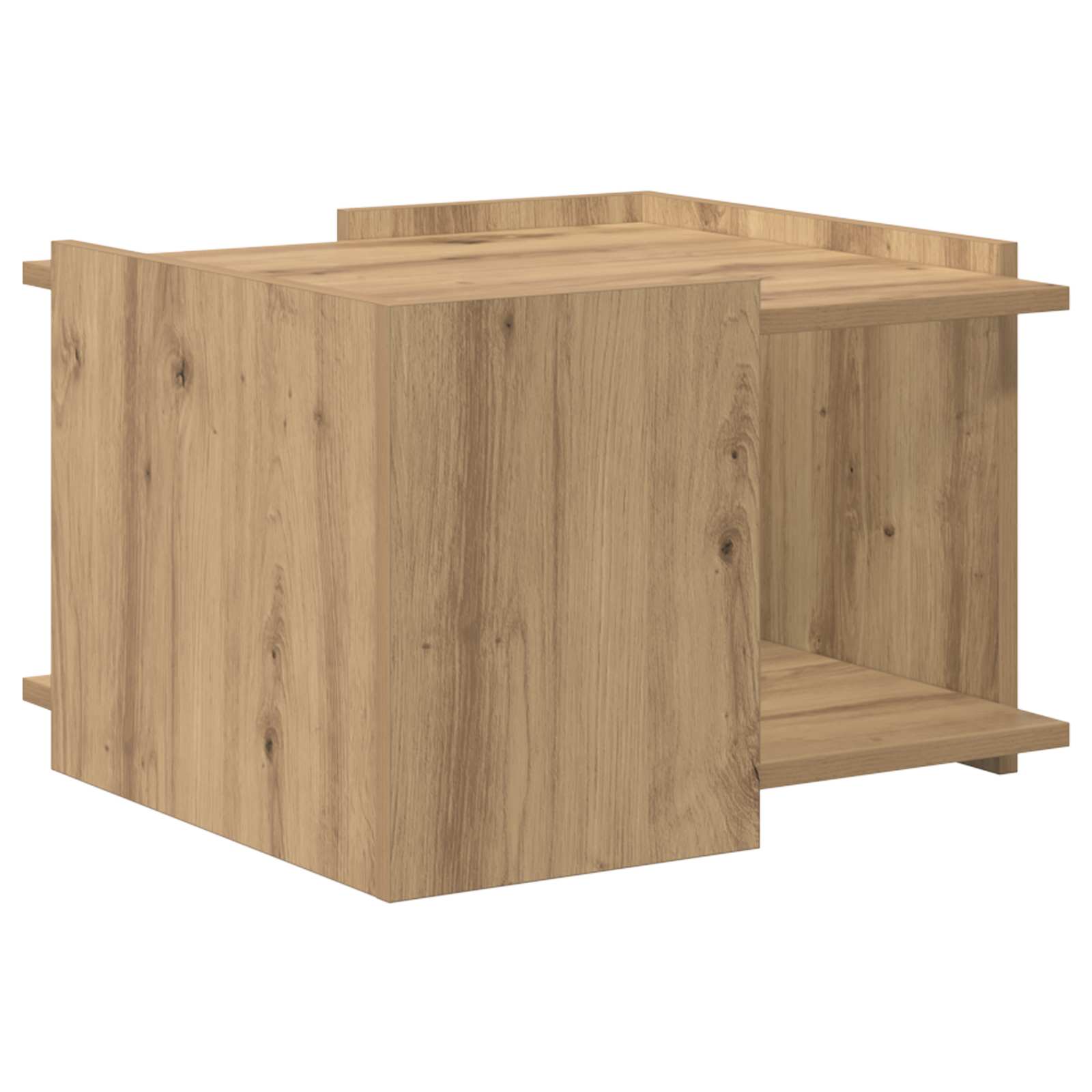 Salontafel Artisanaal eiken 50,5 x 50 x 33 cm Bewerkt hout