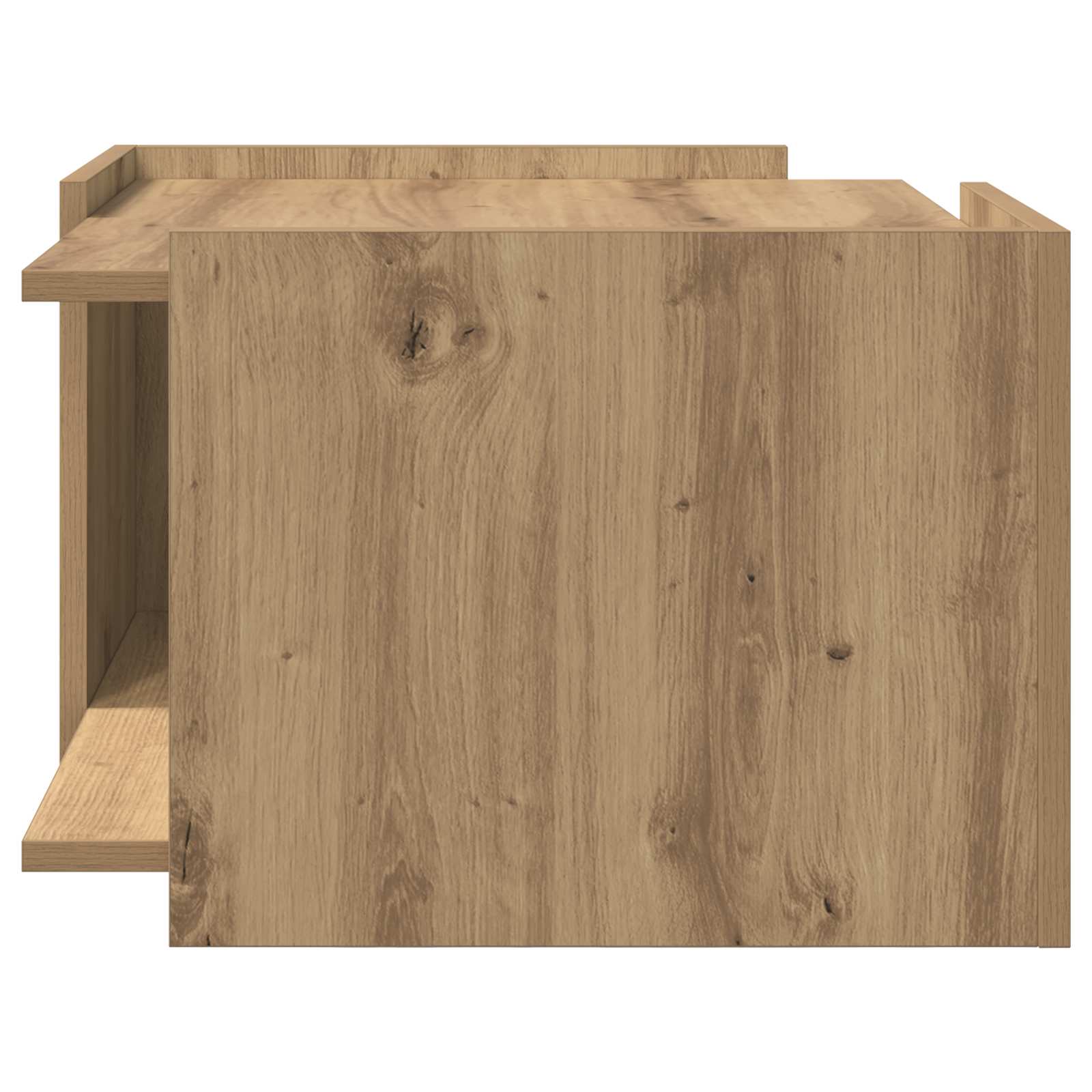 Salontafel Artisanaal eiken 50,5 x 50 x 33 cm Bewerkt hout