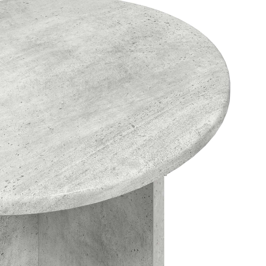 Bijzettafelset met opslag 2 pcs Betongrijs Geconstrueerd hout