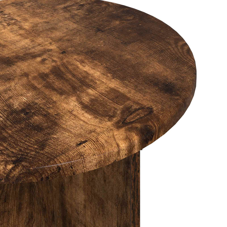 Bijzettafelset 2 st Gerookt Eiken Bewerkt hout