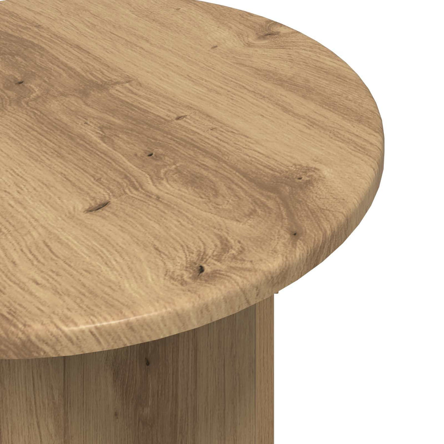 Bijzettafelset 2 pcs Artisanaal eiken Geconstrueerd hout