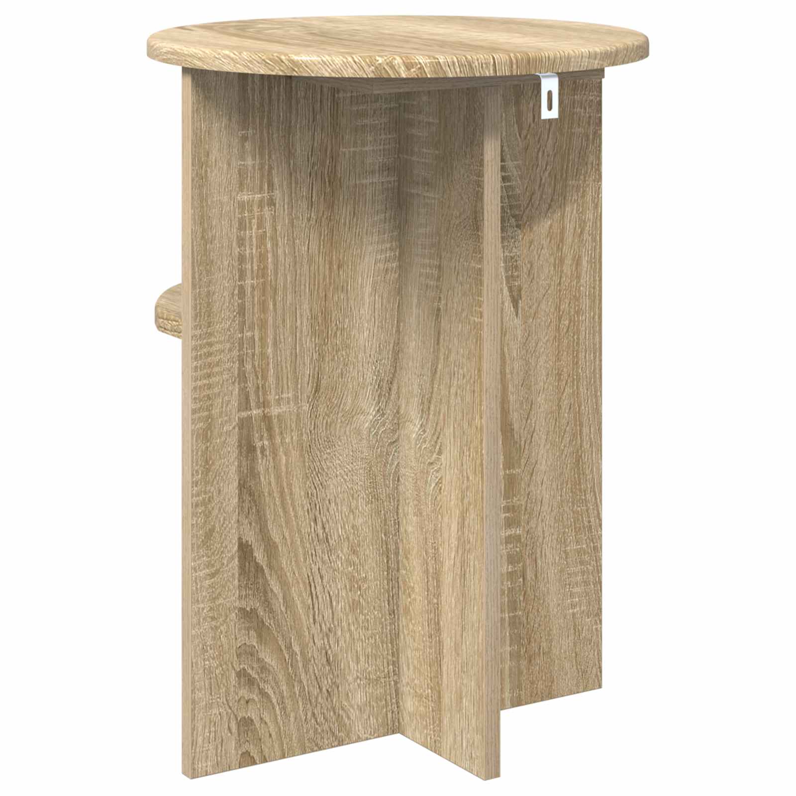 Bijzettafel met opslag Sonoma Eiken Ø 39,5 x 55 cm Bewerkt hout
