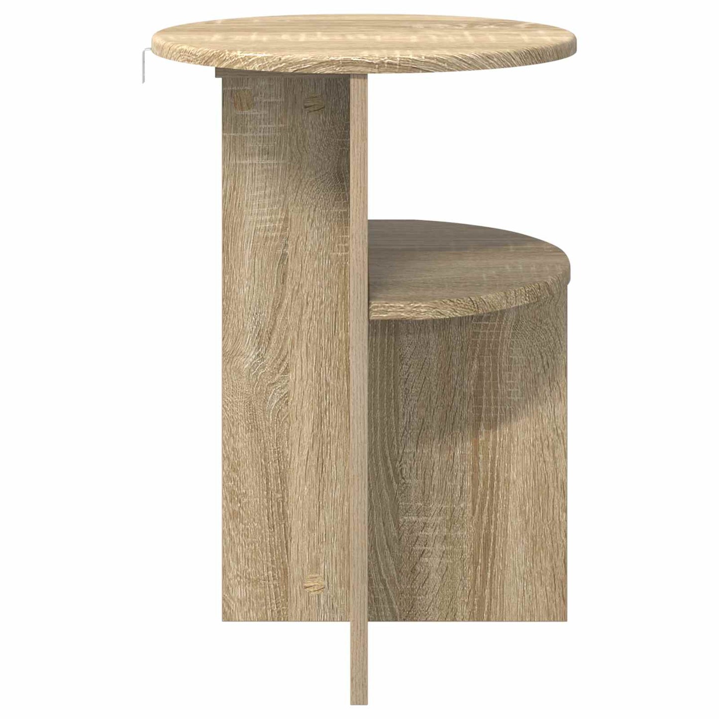 Bijzettafel met opslag Sonoma Eiken Ø 39,5 x 55 cm Bewerkt hout