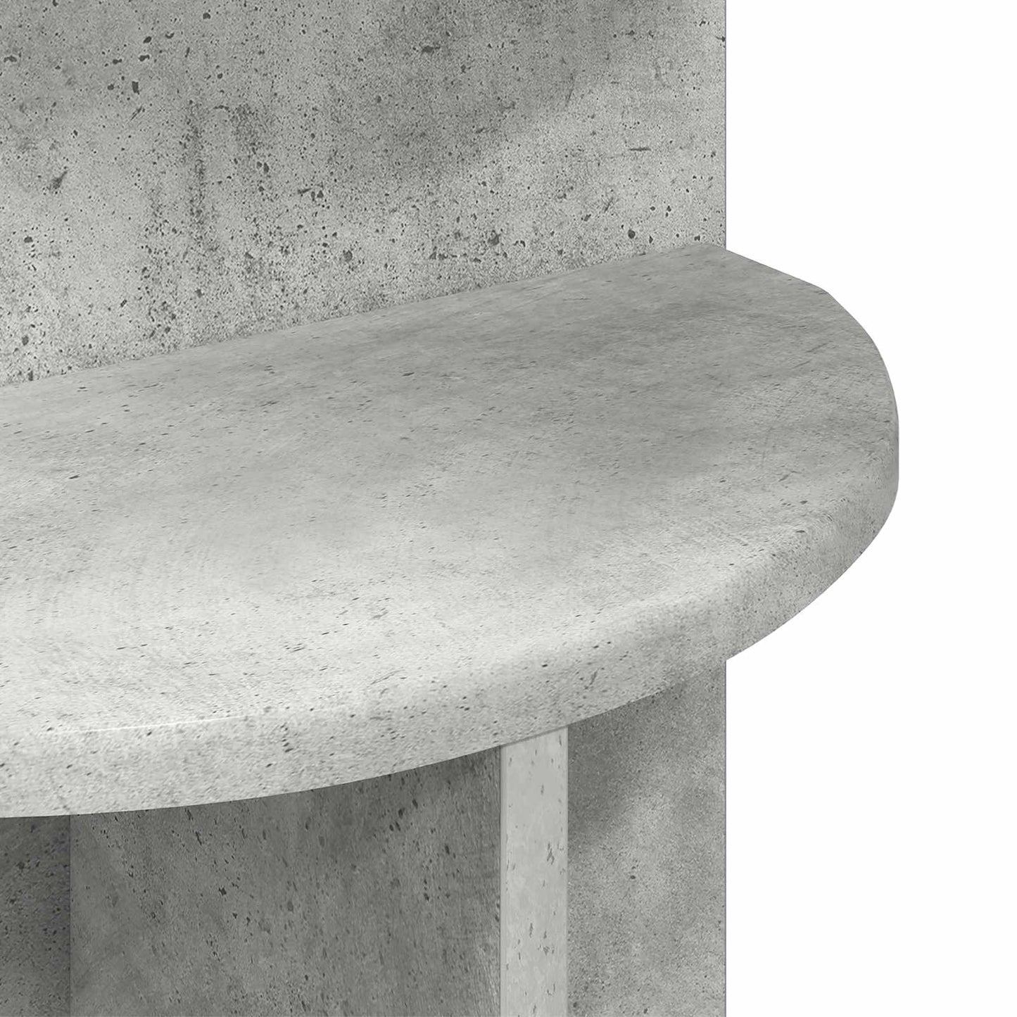 Bijzettafel met opslag Betongrijs Ø 39,5 x 55 cm Bewerkt hout