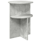 Bijzettafel rond Ø 39,5x55 cm betongrijs bewerkt hout