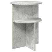 Bijzettafel rond Ø 39,5x55 cm betongrijs bewerkt hout