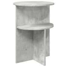Bijzettafel met opslag Betongrijs Ø 39,5 x 55 cm Bewerkt hout