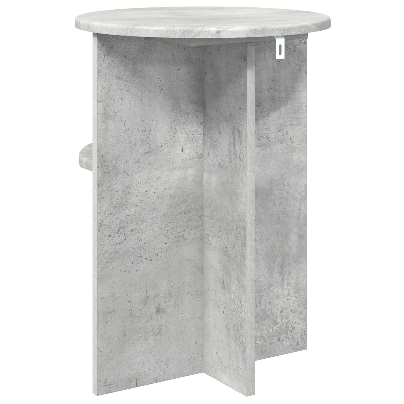 Bijzettafel met opslag Betongrijs Ø 39,5 x 55 cm Bewerkt hout