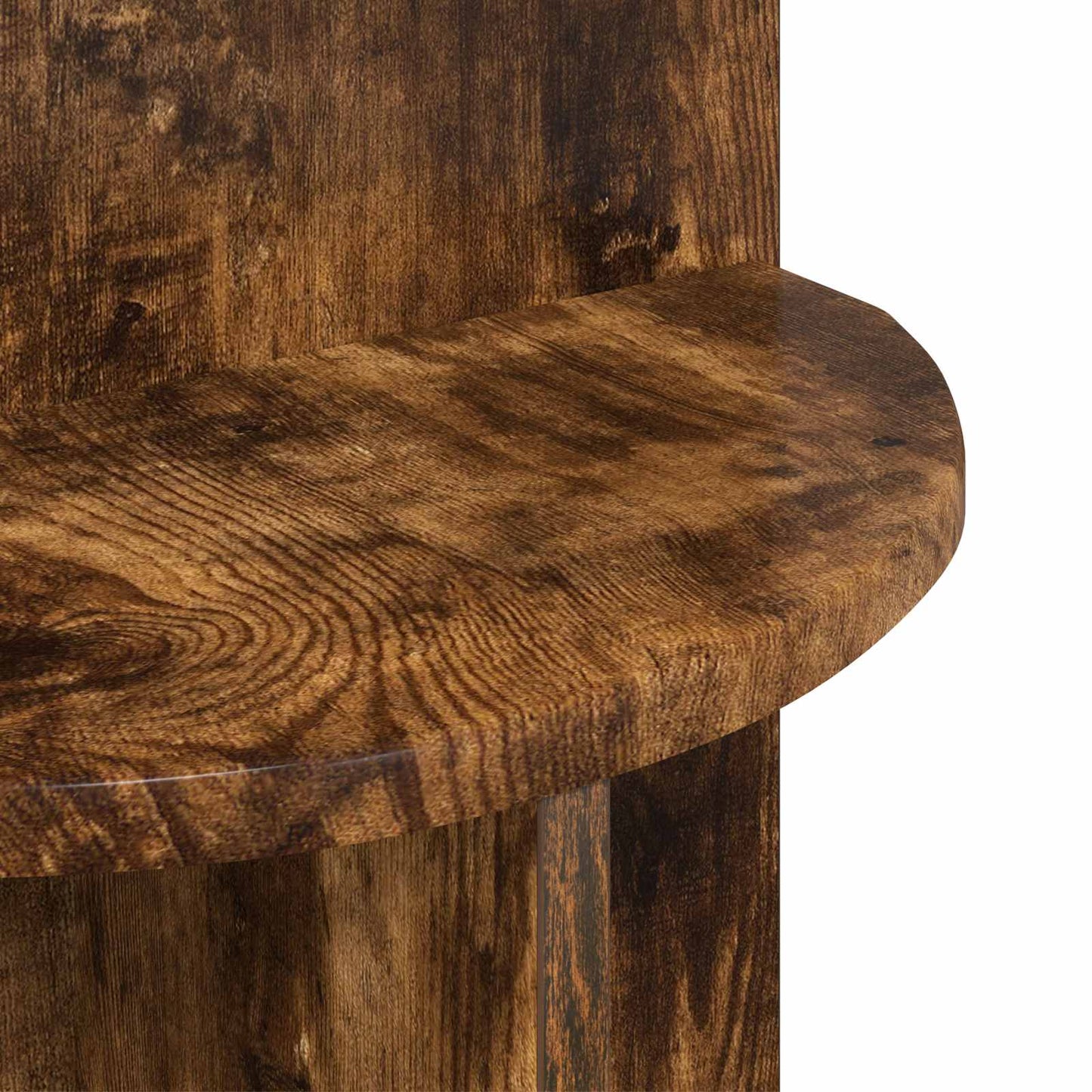 Bijzettafel Gerookt eiken Ø 39,5 x 55 cm Bewerkt hout