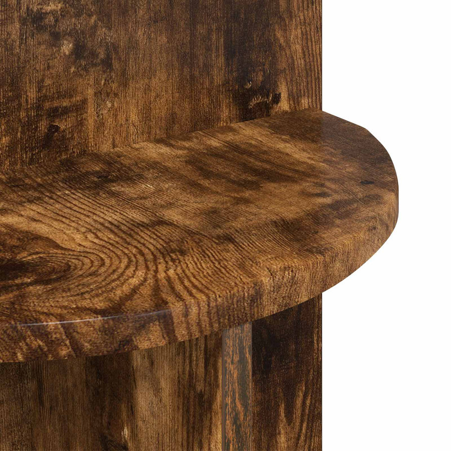 Bijzettafel Gerookt eiken Ø 39,5 x 55 cm Bewerkt hout