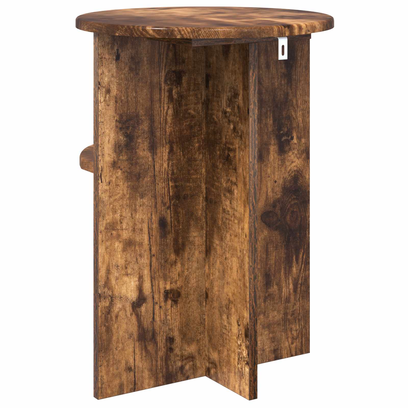 Bijzettafel Gerookt eiken Ø 39,5 x 55 cm Bewerkt hout