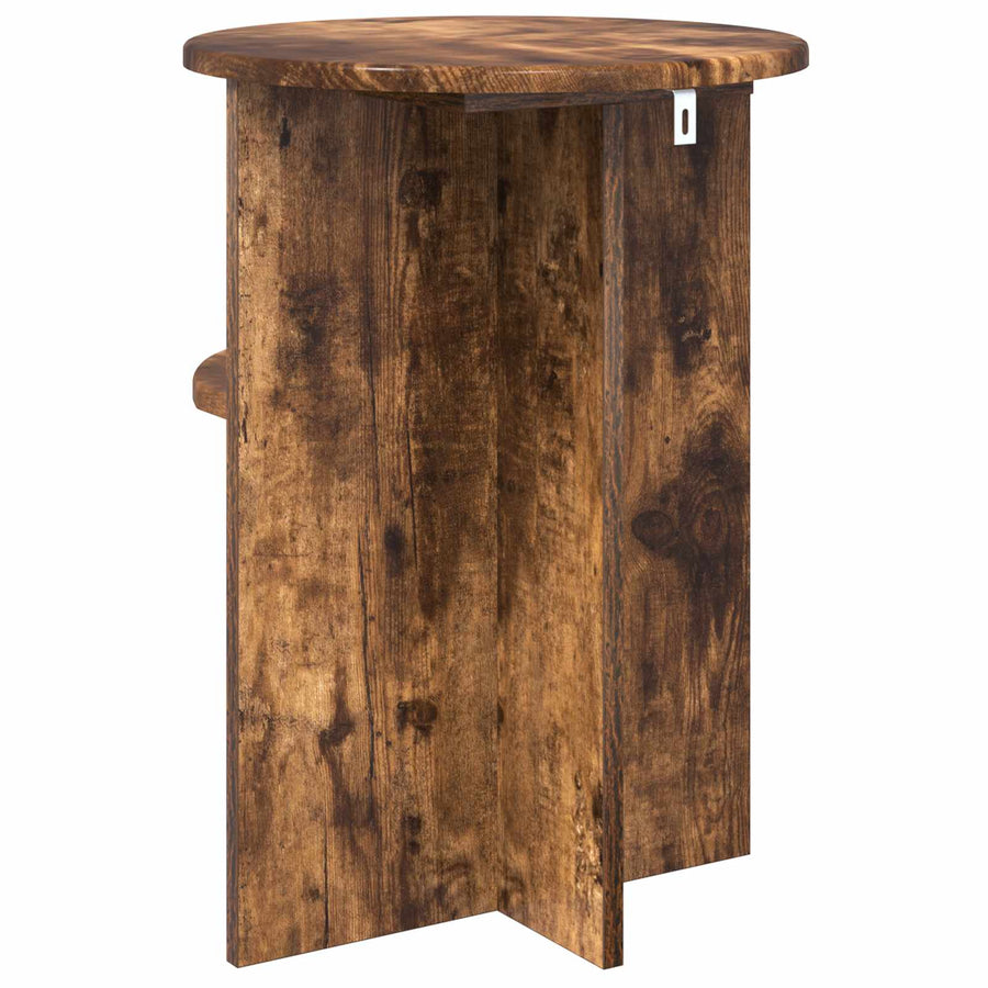 Bijzettafel Gerookt eiken Ø 39,5 x 55 cm Bewerkt hout