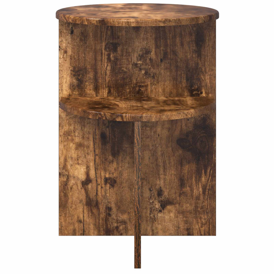 Bijzettafel Gerookt eiken Ø 39,5 x 55 cm Bewerkt hout