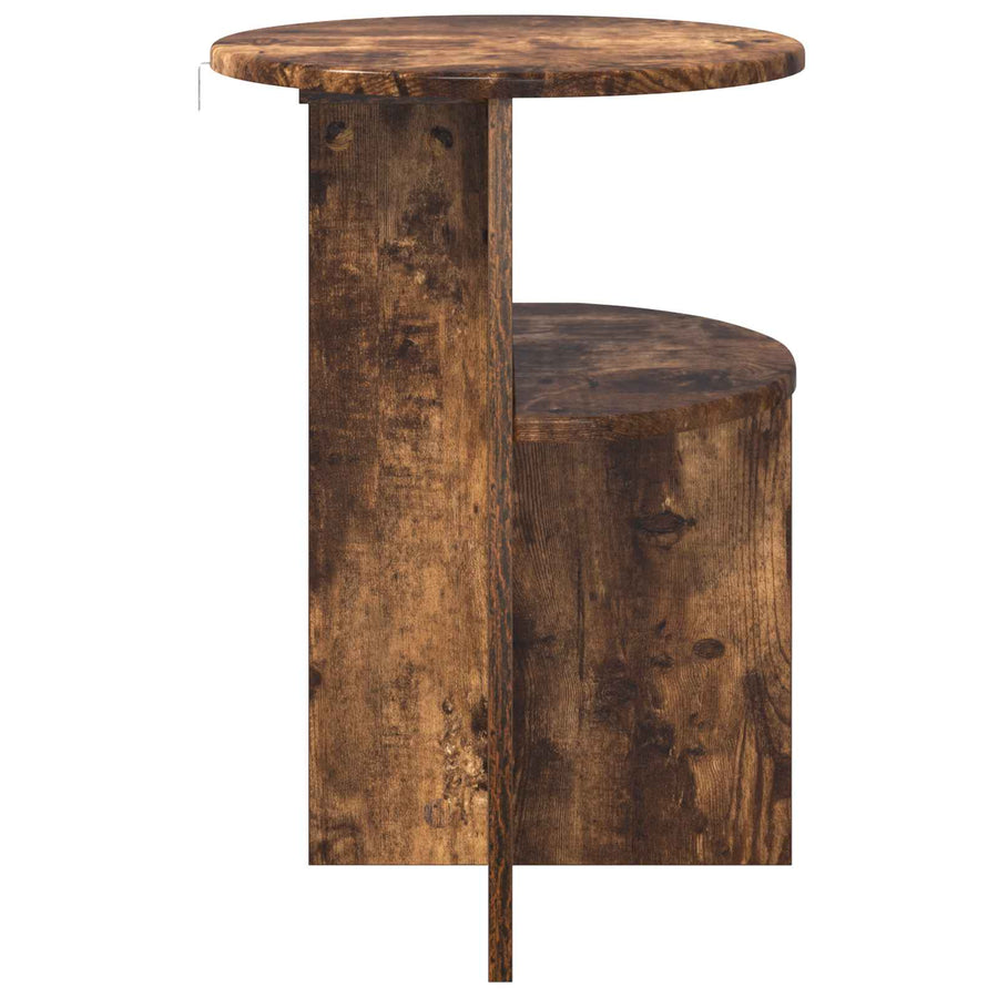 Bijzettafel Gerookt eiken Ø 39,5 x 55 cm Bewerkt hout