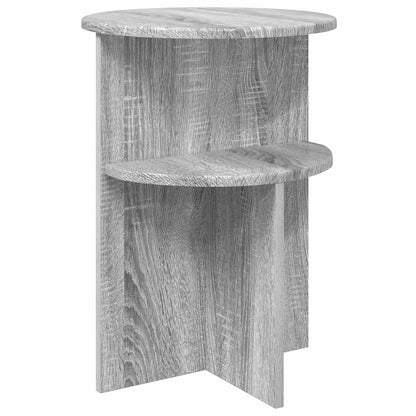Bijzettafel met opslag Grijs sonoma Ø 39,5 x 55 cm Bewerkt hout