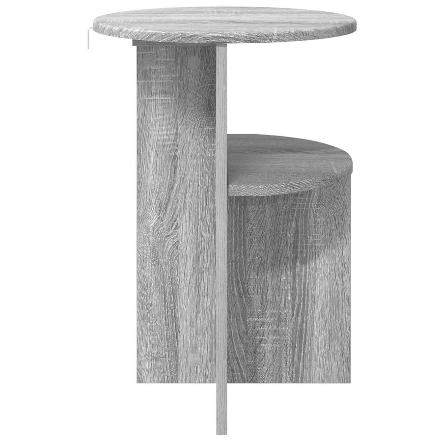 Bijzettafel met opslag Grijs sonoma Ø 39,5 x 55 cm Bewerkt hout