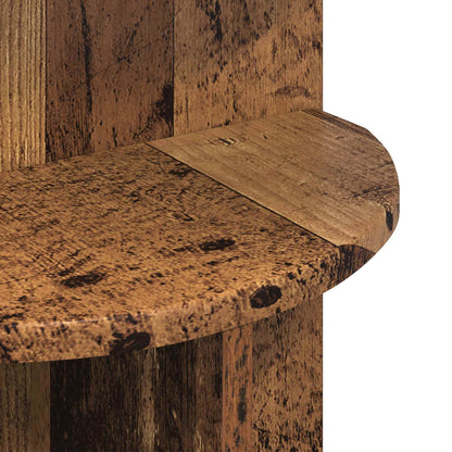 Bijzettafel met opslag Oud hout Ø 39,5 x 55 cm Bewerkt hout