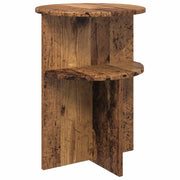 Bijzettafel bewerkt hout Ø 39,5 x 55 cm