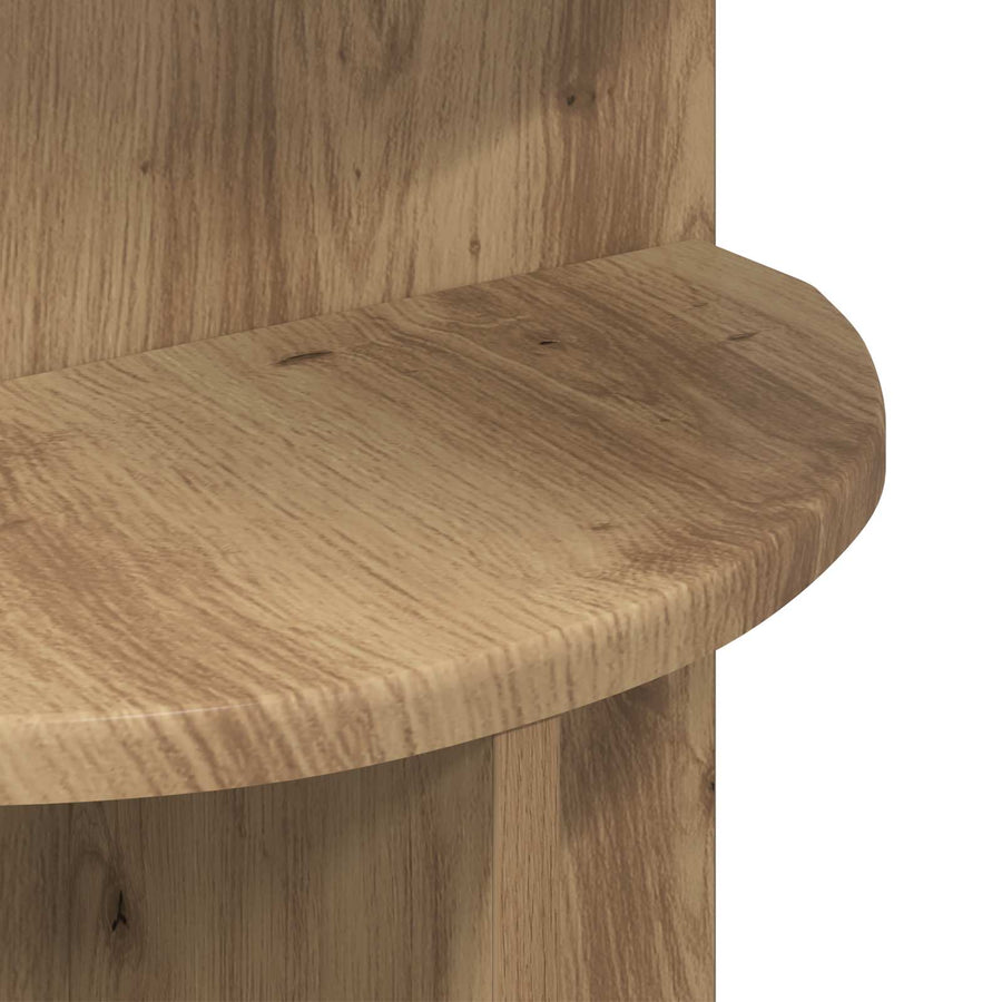 Bijzettafel Artisanaal eiken Ø 39,5 x 55 cm Bewerkt hout