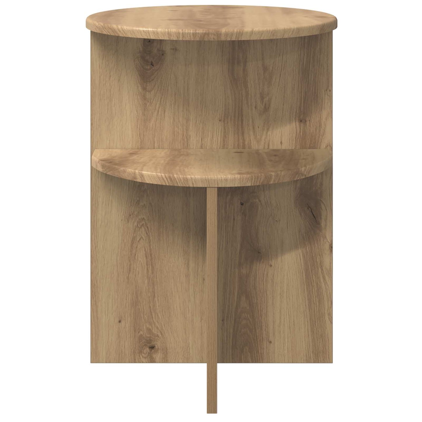 Bijzettafel Artisanaal eiken Ø 39,5 x 55 cm Bewerkt hout