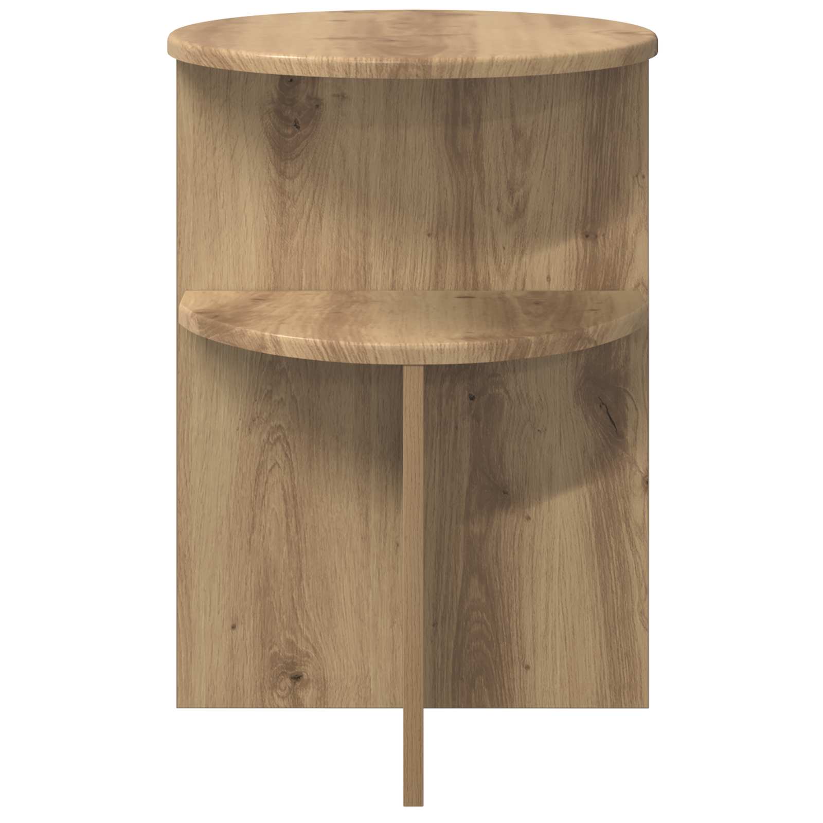 Bijzettafel Artisanaal eiken Ø 39,5 x 55 cm Bewerkt hout