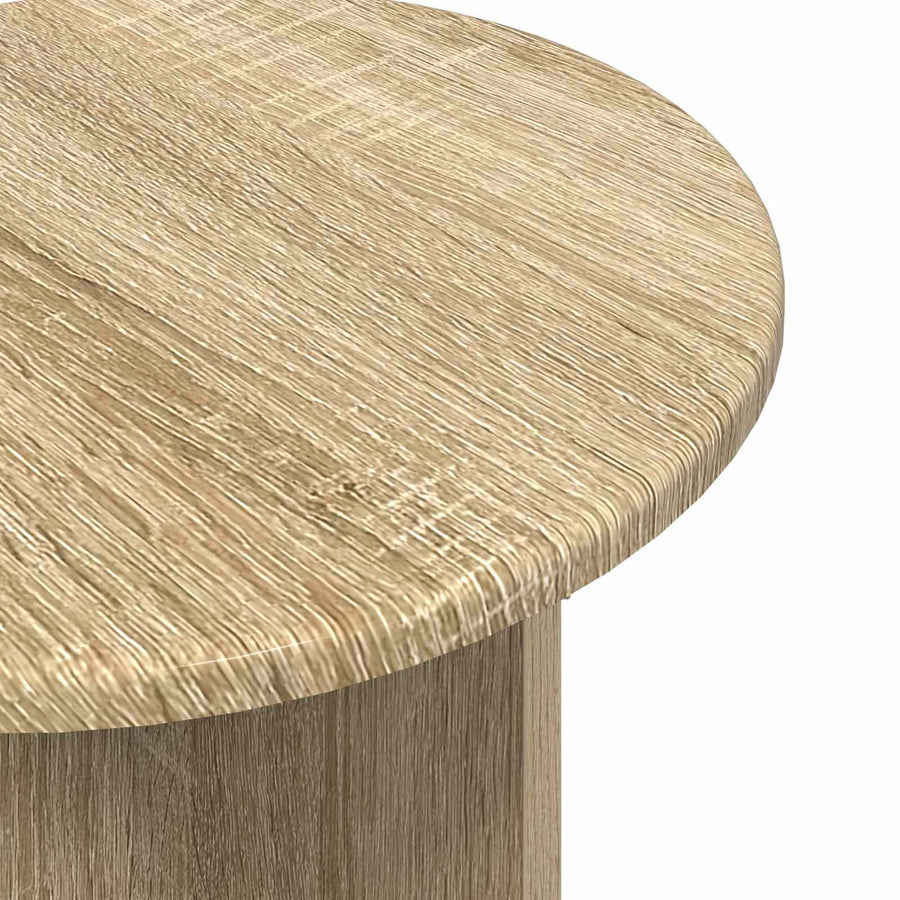Bijzettafelset met opslag 2 pcs Sonoma Eiken Bewerkt hout