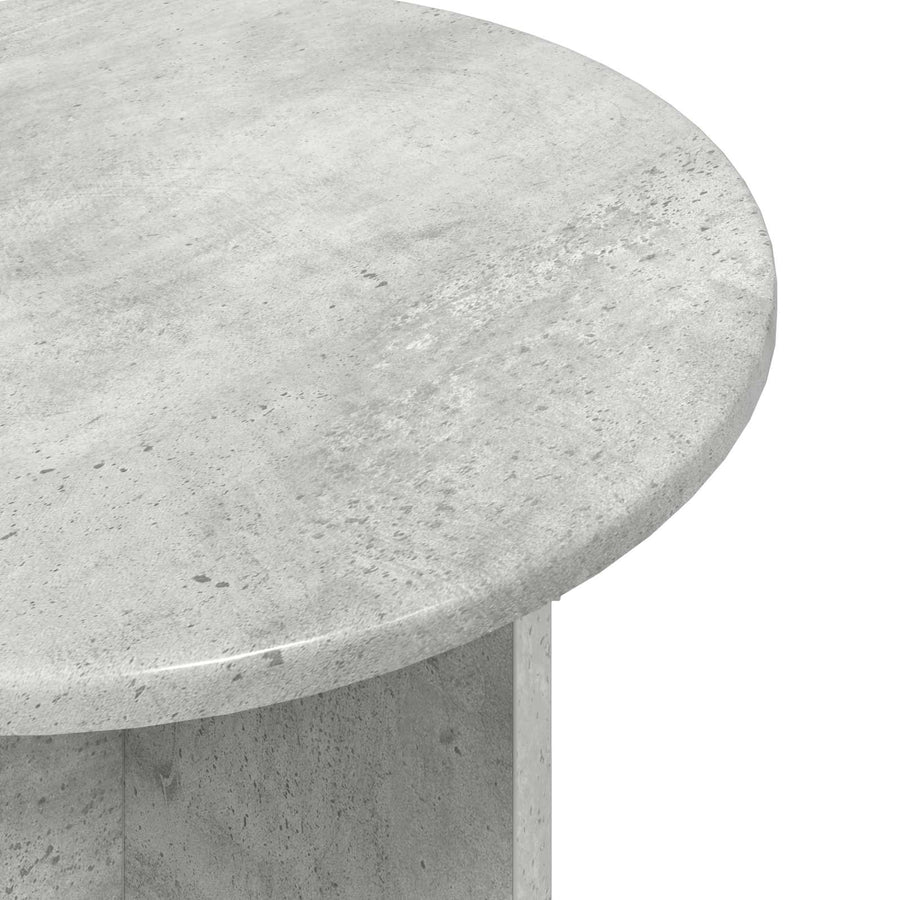 Bijzettafelset met opslag 2 pcs Betongrijs Bewerkt hout