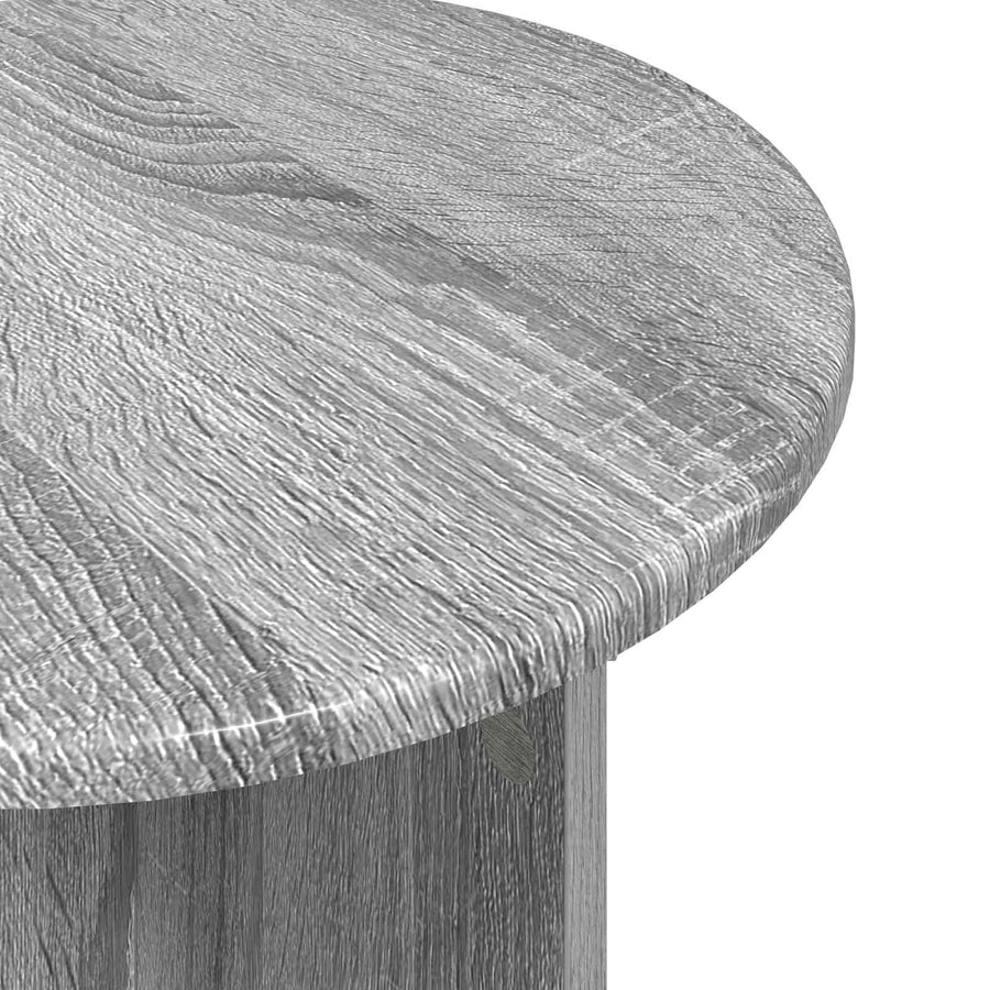 Bijzettafelset met opslag 2 pcs Grijs sonoma Bewerkt hout