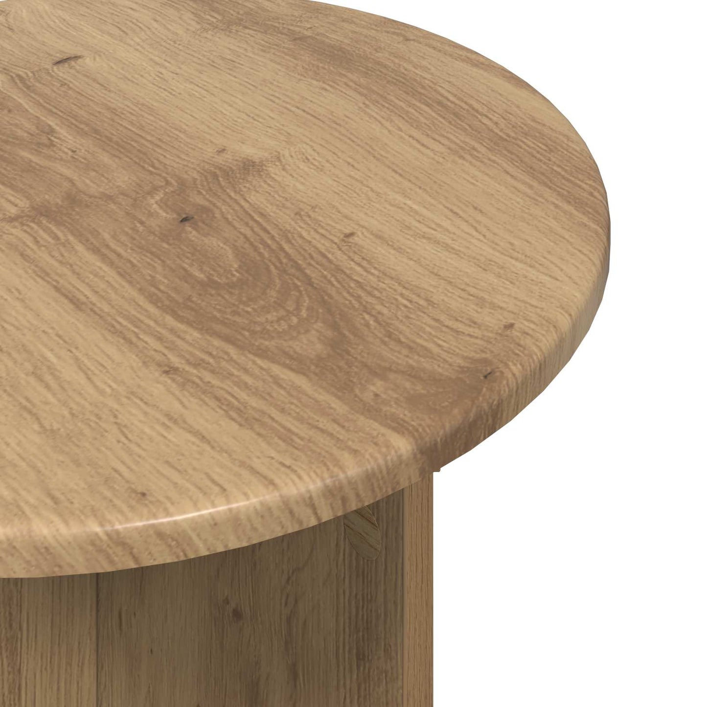Bijzettafelset met opslag 2 pcs Artisanaal eiken Bewerkt hout
