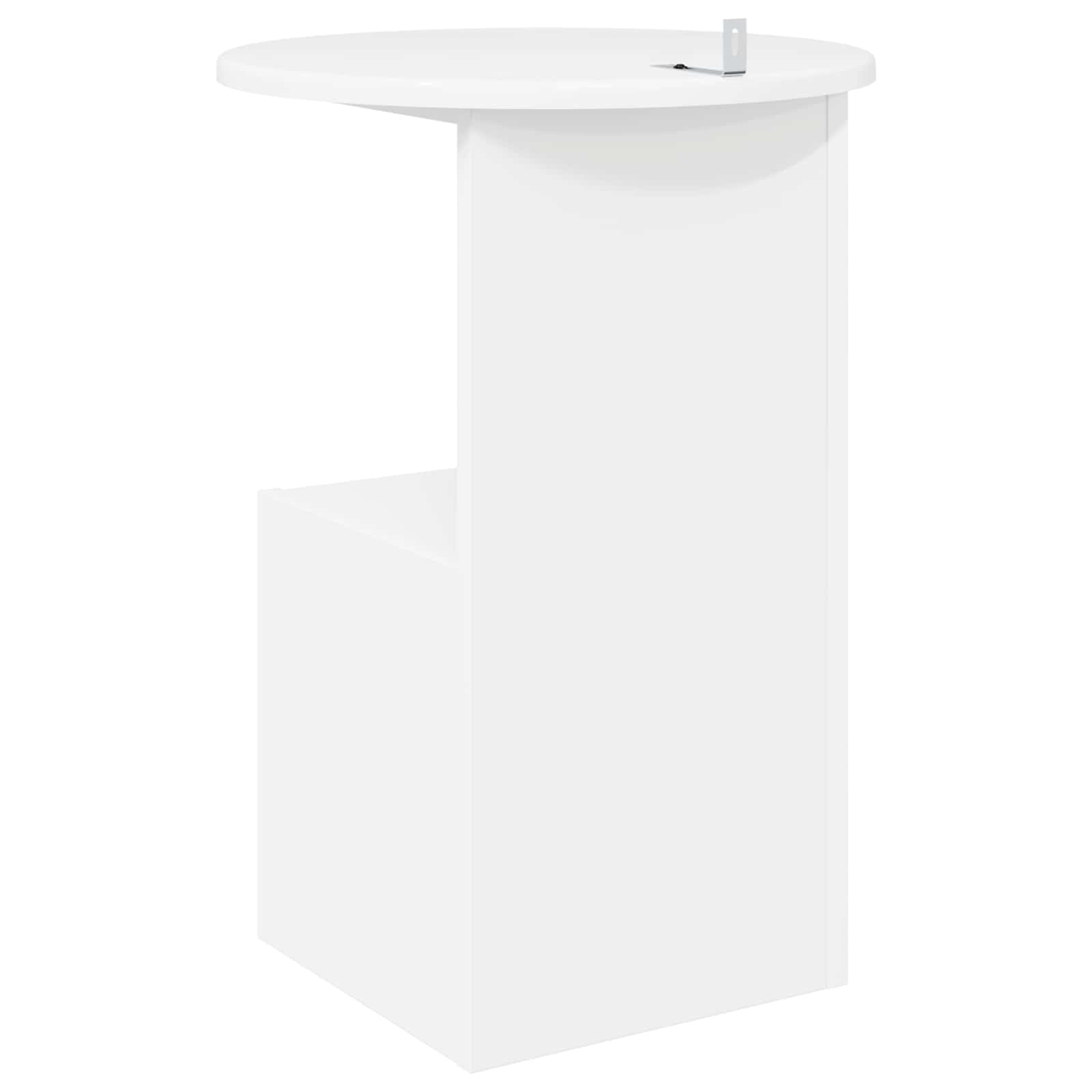 Bijzettafel Wit Ø 39,5 x 55 cm Bewerkt hout