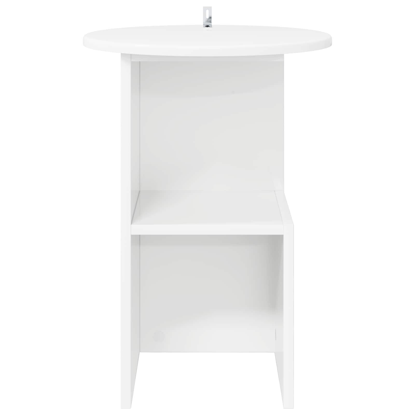 Bijzettafel Wit Ø 39,5 x 55 cm Bewerkt hout