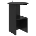Bijzettafel zwart eiken Ø 39,5 x 55 cm