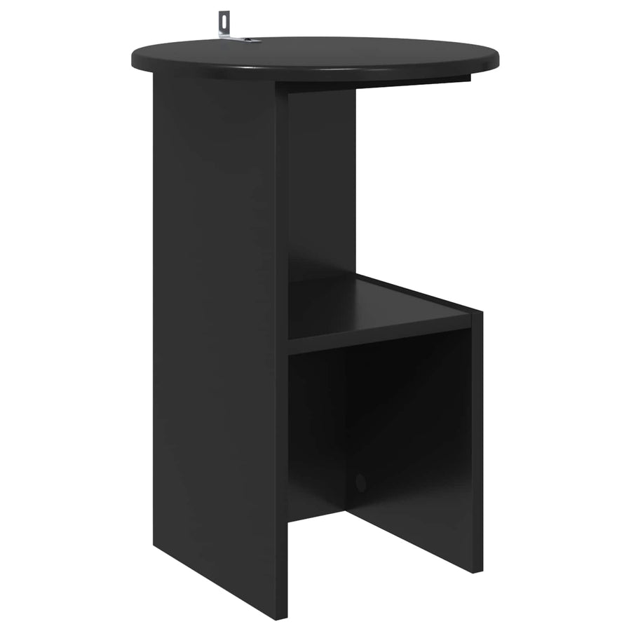 Bijzettafel Zwart eiken Ø 39,5 x 55 cm Bewerkt hout