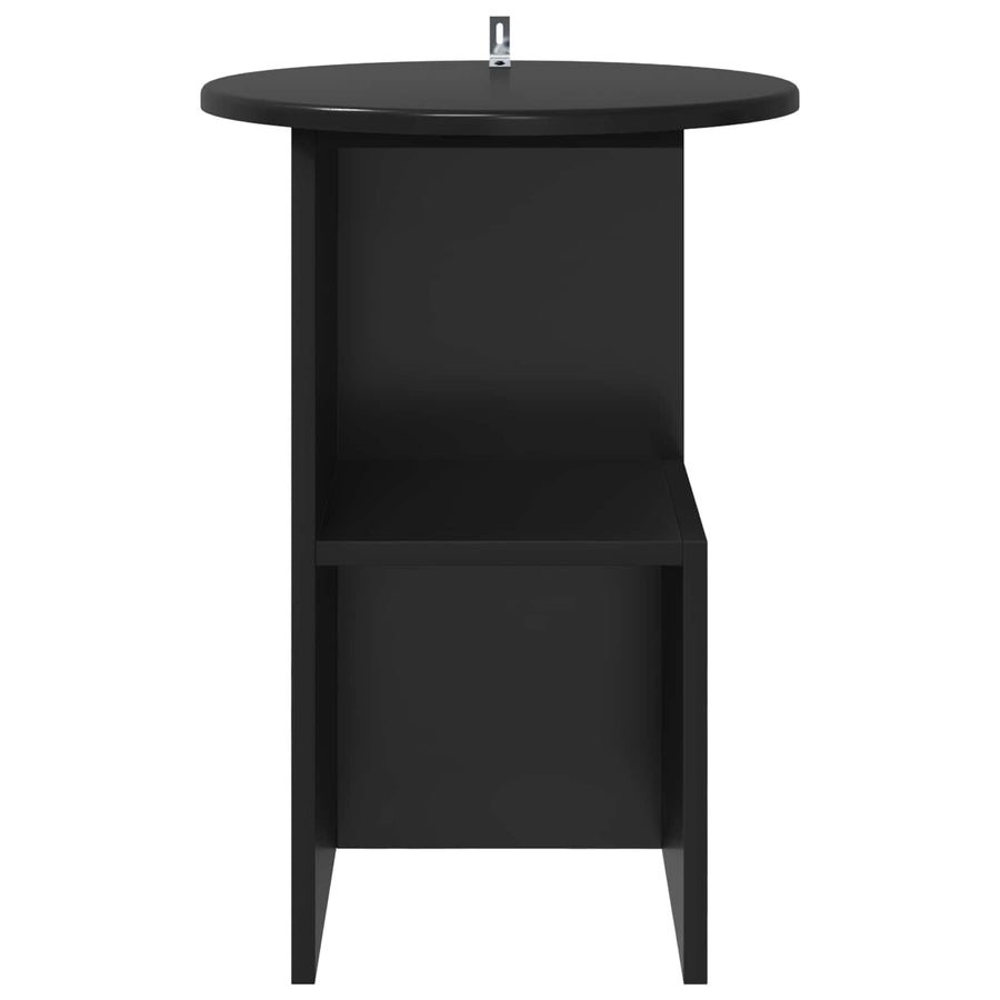 Bijzettafel Zwart eiken Ø 39,5 x 55 cm Bewerkt hout