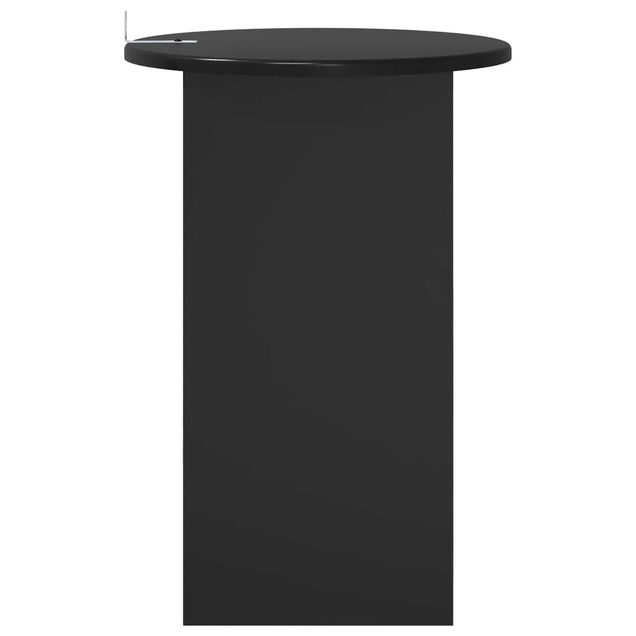 Bijzettafel Zwart eiken Ø 39,5 x 55 cm Bewerkt hout