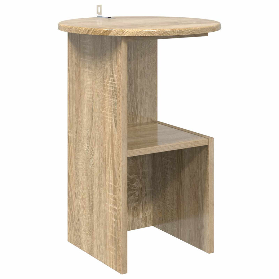 Bijzettafel Sonoma Eiken Ø 39,5 x 55 cm Bewerkt hout